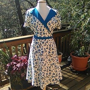 Lindy Bop Floral Wrap Dress